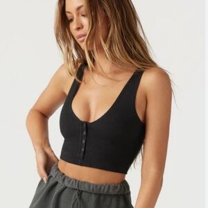 Joah Brown Black Tank Top